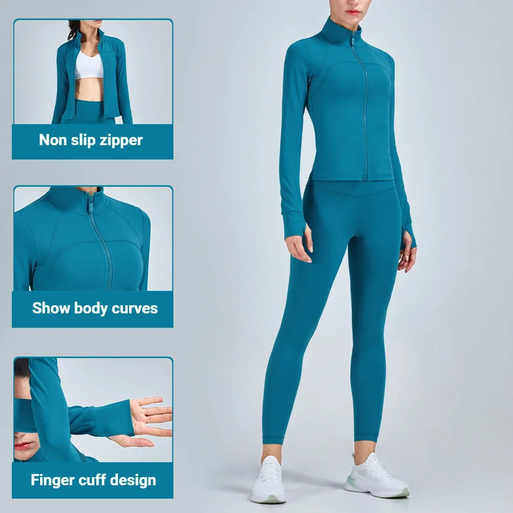 Full Zip Long Sleeve Sports Sweatshirt