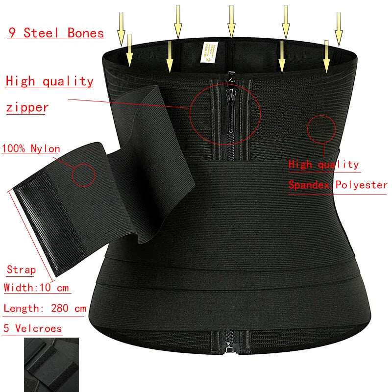 9 Steel Bones Waist Trainer